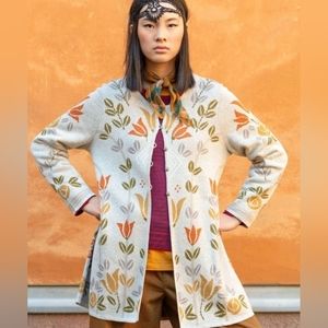 Gudrun Sjoden Jacquard-knit Tulipe Pattern Cardigan